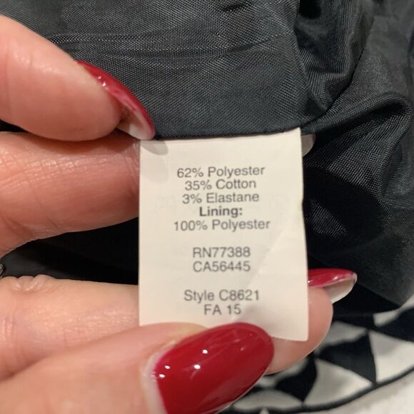 J. Crew Size 2 Skirt Geometric Triangle Jacquard Printed Short Pencil Women's - Picture 7 of 10